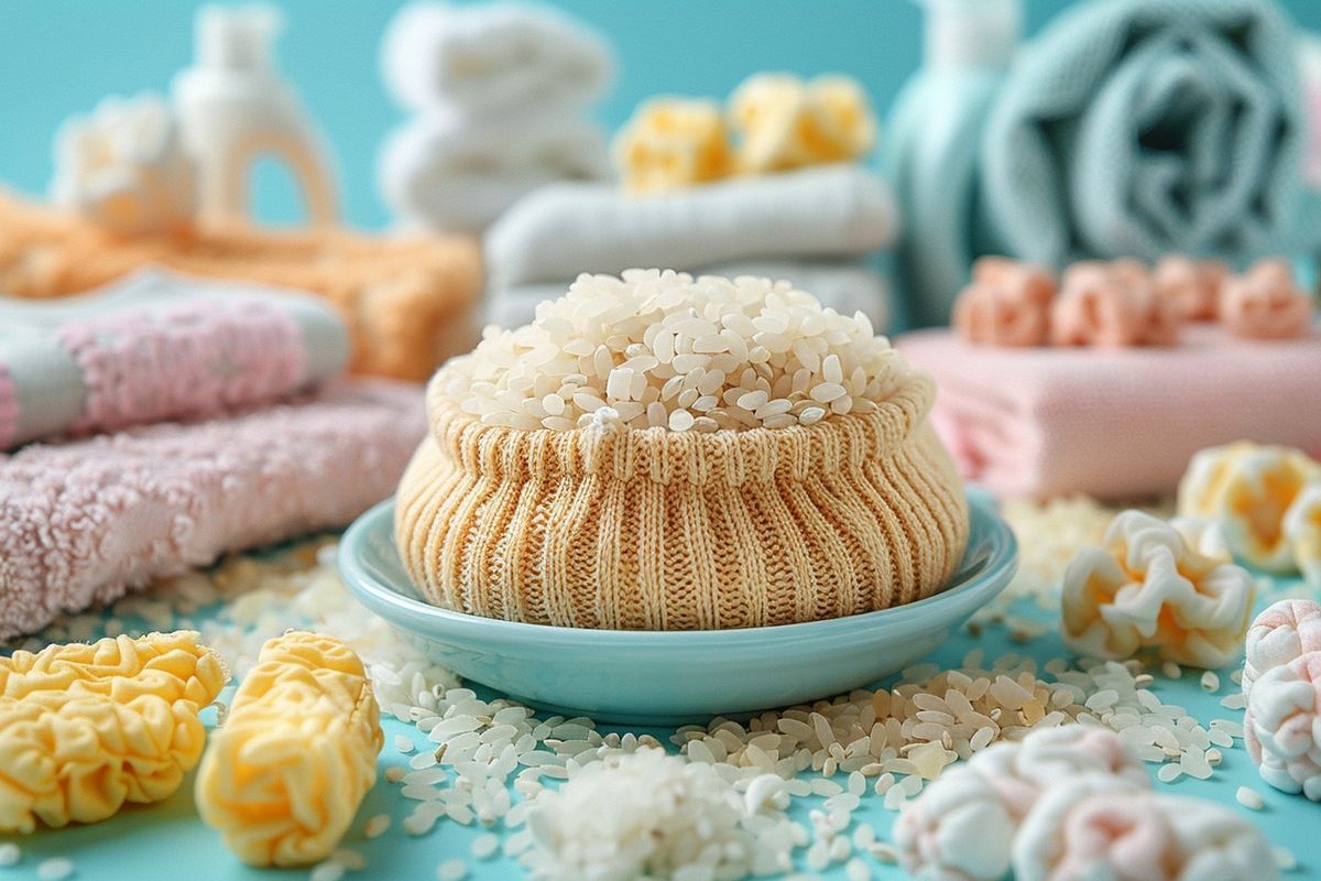 Un truc de chaussette et de riz pour un linge plus sec durant l'hiver