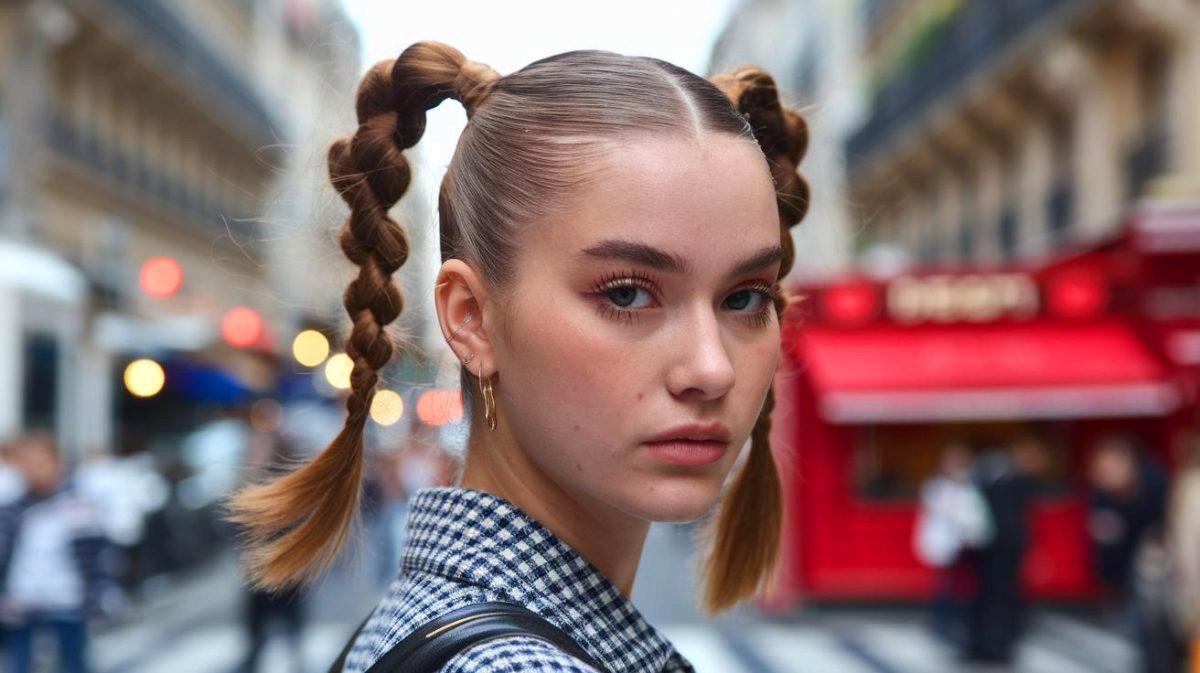 Les couettes, cette coiffure nostalgique, reprennent le devant de la scène mode