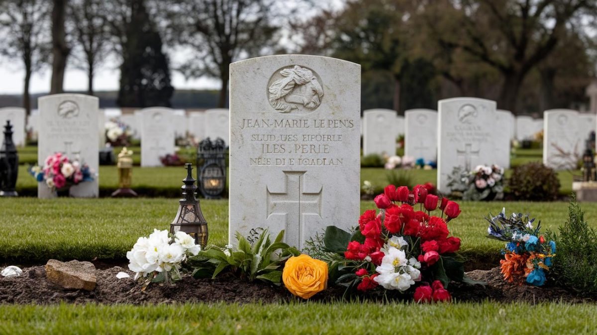 Une photo de la tombe de Jean-Marie Le Pen partagée par sa fille reniée après les funérailles